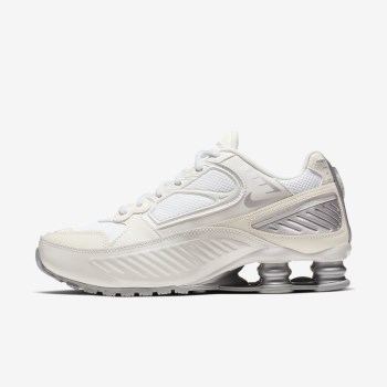 Nike Shox Enigma 9000 - Női Utcai Cipő - Fehér/Fehér/Metal Titán